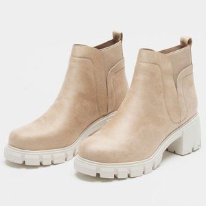 New Clay Chelsea Elastic Chunky Lug Sole Ankle Boots.Booties